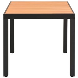 Table de jardin Marron 80 x 80 x 74 cm Aluminium et WPC 