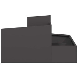 Pot Noir 80x80x50 cm Acier laminé à froid 