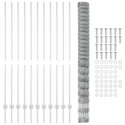 Posts de clôture 22 pcs U-Channel 160 cm Acier galvanisé 