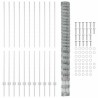 Posts de clôture 22 pcs U-Channel 160 cm Acier galvanisé 