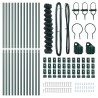 Jeu de Poteaux de Clôture Vert 1 x 25 m Acier galvanisé 