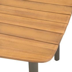Table de jardin 150 x 90 x 72 cm Bois d'acacia solide et acier 