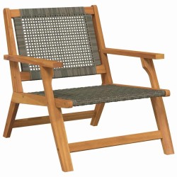 Chaises de Jardin 2 pcs Grises 76x67x73.5 cm Bois d'Acacia Solide 