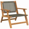Chaises de Jardin 2 pcs Grises 76x67x73.5 cm Bois d'Acacia Solide 
