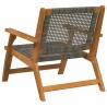 Chaises de Jardin 2 pcs Grises 76x67x73.5 cm Bois d'Acacia Solide 