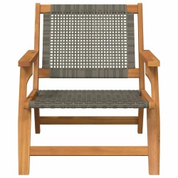 Chaises de Jardin 2 pcs Grises 76x67x73.5 cm Bois d'Acacia Solide 