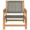 Chaises de Jardin 2 pcs Grises 76x67x73.5 cm Bois d'Acacia Solide 