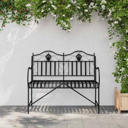 Banc métal Noir Métal Standard Incrustations décoratives 
