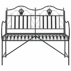 Banc métal Noir Métal Standard Incrustations décoratives 