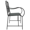 Banc métal Noir Métal Standard Incrustations décoratives 