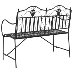 Banc métal Noir Métal Standard Incrustations décoratives 