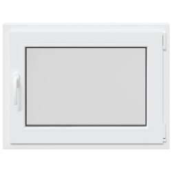 Fenêtre de sous-sol« RISOR » 80 x 70 cm oscillo-battante DIN droite blanche 