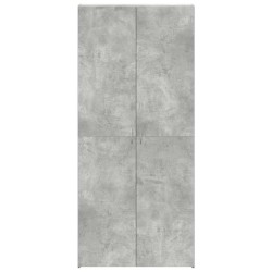 Meuble à chaussures Gris béton 80x35,5x180 cm Bois d'ingénierie 