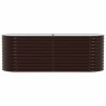 Bac de jardin surélevé marron 240x80x81 cm en acier galvanisé 