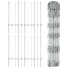 Poteaux de clôture 11 pcs U-Channel 80 cm en acier galvanisé 