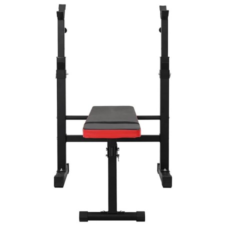 Banc de Poids Ajustable avec Station de Dips Acier Noir 