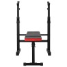 Banc de Poids Ajustable avec Station de Dips Acier Noir 