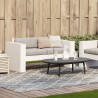 Canapé de jardin 2 places blanc 134x60x62 cm bois de pin massif 