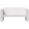 Canapé de jardin 2 places blanc 134x60x62 cm bois de pin massif 