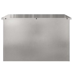 Boîte de Rangement Extérieure Argent 80 x 50.5 x 50 cm 