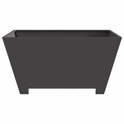 Brasero Carré Noir 80x80x40 cm Acier 