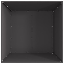 Brasero Carré Noir 80x80x40 cm Acier 