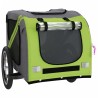 Remorque de vélo pour animaux de compagnie vert et gris 