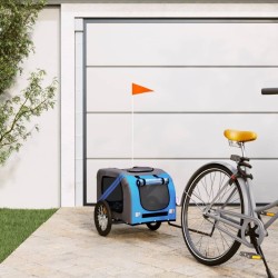 Remorque de vélo pour animaux de compagnie bleu et gris 