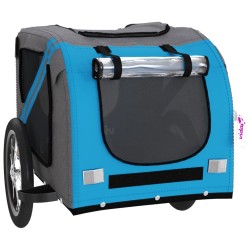 Remorque de vélo pour animaux de compagnie bleu et gris 