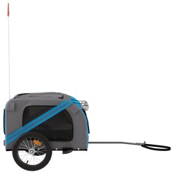 Remorque de vélo pour animaux de compagnie bleu et gris 