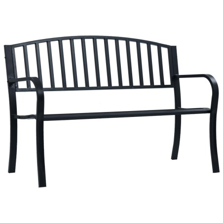 Banc de jardin Noir 120 cm Acier 
