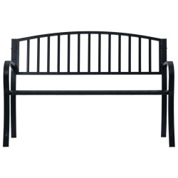Banc de jardin Noir 120 cm Acier 