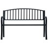 Banc de jardin Noir 120 cm Acier 