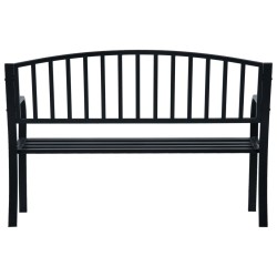 Banc de jardin Noir 120 cm Acier 