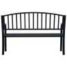 Banc de jardin Noir 120 cm Acier 