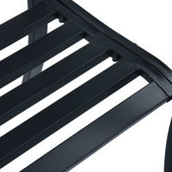 Banc de jardin Noir 120 cm Acier 