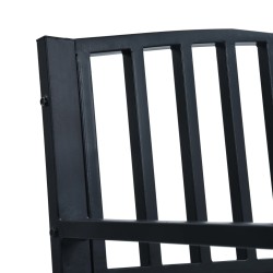 Banc de jardin Noir 120 cm Acier 