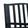 Banc de jardin Noir 120 cm Acier 