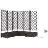 Jardinières de jardin 1 pc Marron 120 x 120 x 126 cm Plastique 