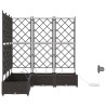 Jardinières de jardin 1 pc Marron 120 x 120 x 126 cm Plastique 