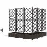 Jardinières de jardin 1 pc Marron 120 x 120 x 126 cm Plastique 