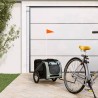 Remorque de vélo pour animaux de compagnie noir et gris 