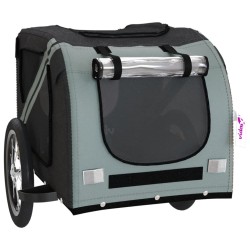 Remorque de vélo pour animaux de compagnie noir et gris 