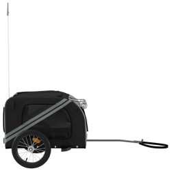 Remorque de vélo pour animaux de compagnie noir et gris 