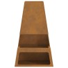 brasero avec rangement pour bûches 60x35x100 cm en acier Weathering 