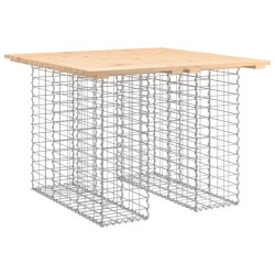 Banc de jardin design de gabion 100x102x72cm bois massif de pin 