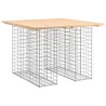 Banc de jardin design de gabion 100x102x72cm bois massif de pin 