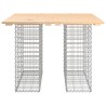 Banc de jardin design de gabion 100x102x72cm bois massif de pin 