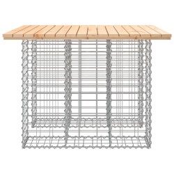 Banc de jardin design de gabion 100x102x72cm bois massif de pin 