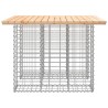 Banc de jardin design de gabion 100x102x72cm bois massif de pin 